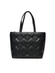 Calvin Klein Torebka Diamond Quilt K60K612906 Czarny. Czarne torebki klasyczne Calvin Klein, bez wzorów, ze skóry, bez dodatków. Za 499.99 zł.