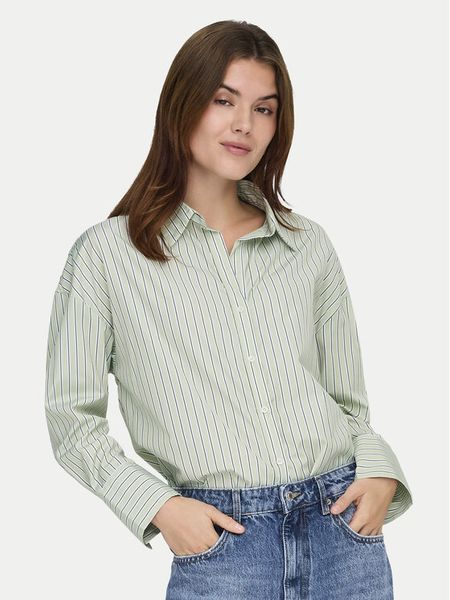 ONLY Koszula Oregon 15367554 Zielony Regular Fit. Zielone koszule Only, s, bez wzorów, z syntetyku, bez kołnierzyka, bez ramiączek. Za 93.99 zł.