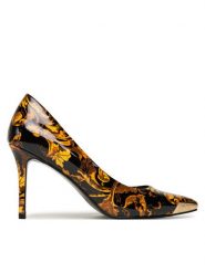 Versace Jeans Couture Szpilki 79VA3S50 ZS366 Czarny. Czarne szpilki Versace Jeans Couture, bez wzorów, z jeansu, bez obcasa, na szpilce, bez zapięcia. Za 999.99 zł.