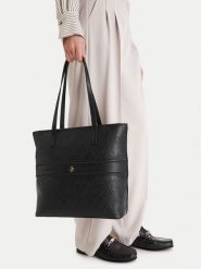 Beverly Hills Polo Club Torebka EO-BHPC-L-012-09 Czarny. Czarne shopper Beverly Hills Polo Club, bez wzorów, z materiału, bez dodatków. Za 299.99 zł.