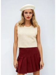 Monki Bezrękawnik w kolorze kremowym rozmiar: XS. Brązowe swetry Monki, xs, bez wzorów, bez ramiączek. Za 41.39 zł.