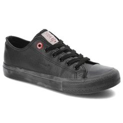 Czarne Trampki Cross Jeans Damskie Wygodne Obuwie. Czarne trampki Cross Jeans, bez wzorów, z gumy, bez zapięcia. Za 89.99 zł.