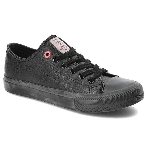 Czarne Trampki Cross Jeans Damskie Wygodne Obuwie. Czarne trampki Cross Jeans, bez wzorów, z gumy, bez zapięcia. Za 89.99 zł.