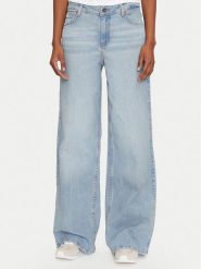 Guess Jeans Jeansy W4BA0Y D5CCA Niebieski Wide Leg. Niebieskie jeansy Guess Jeans, z aplikacjami. Za 259.99 zł.