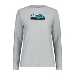 Koszulka damska turystyczna CMP 33N2226. Szare koszulki sportowe CMP, bez wzorów, bez ramiączek. W wyprzedaży za 158.50 zł.