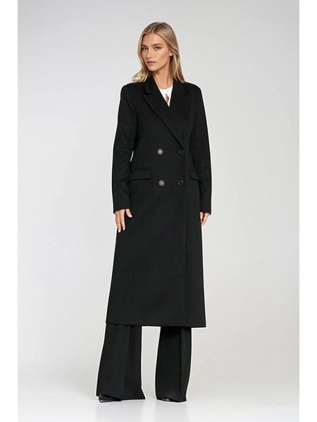 Nife Płaszcz przejściowy w kolorze czarnym rozmiar: 38. Czarne płaszcze Nife, bez wzorów, bez kaptura. Za 384.71 zł.