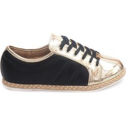 Trampki Espadryle Lniane Q52 Czarny. Czarne espadryle ButyModne, bez wzorów, bez obcasa, bez zapięcia. Za 69.00 zł.