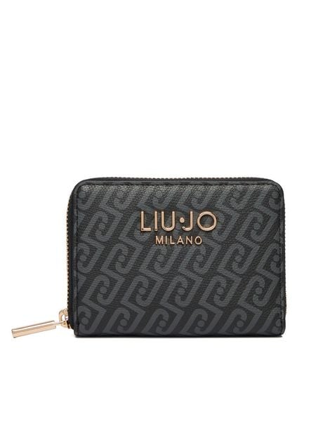 Liu Jo Portfel AF6156 E1137 Czarny. Czarne portfele Liu Jo, bez wzorów, ze skóry. Za 249.99 zł.