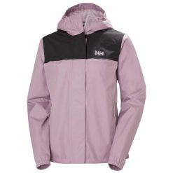 Kurtka przeciwdeszczowa damska Helly Hansen Vancouver. Fioletowe kurtki sportowe Helly Hansen, bez wzorów, bez kaptura. Za 567.50 zł.