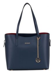 Mia Tomazzi Skórzana torebka w kolorze granatowym - 35 x 30 x 15 cm rozmiar: onesize. Niebieskie torby na ramię Mia Tomazzi, bez wzorów, z materiału, na ramię, bez dodatków. Za 448.99 zł.