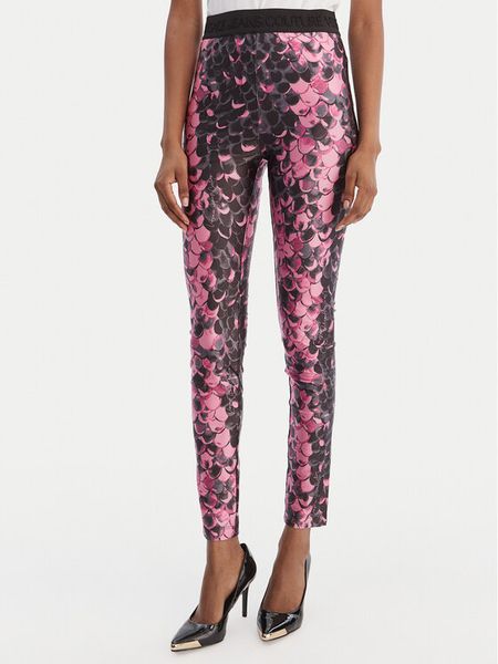 Versace Jeans Couture Legginsy 80HAC101 JS552 Różowy Slim Fit. Czerwone legginsy Versace Jeans Couture, bez wzorów, z jeansu. Za 779.99 zł.