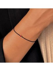 OR Carats Bransoletka z elementem ozdobnym rozmiar: onesize. Czarne bransoletki OR Carats, z rubinem, złote. Za 242.13 zł.