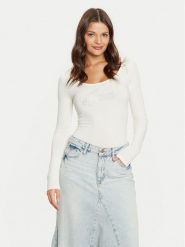 Guess Body W5RP00 K68D2 Écru Slim Fit. Body Guess, xxl, z aplikacjami, z wiskozy. Za 132.00 zł.