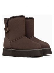 Gooce Skórzane botki "Colorado" w kolorze brązowym rozmiar: 37. Brązowe botki Gooce, bez wzorów, z materiału, bez obcasa, bez zapięcia. Za 260.99 zł.