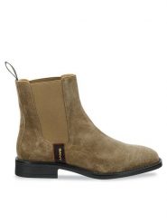 Gant Sztyblety 31553127 Khaki. Brązowe botki GANT, bez wzorów, ze skóry, bez obcasa, na płaskiej podeszwie, bez zapięcia. Za 719.99 zł.