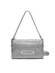 LOVE MOSCHINO Torebka JC4135PP1MLL196B Srebrny. Szare torebki klasyczne Love Moschino, bez wzorów, z materiału, bez dodatków. Za 449.99 zł.