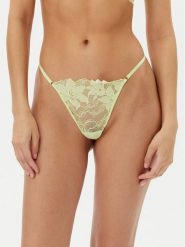 Hunkemöller Stringi Ingrid 300997 Zielony. Zielone stringi Hunkemöller, bez wzorów, z syntetyku. Za 39.99 zł.
