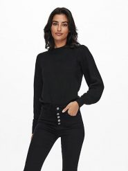 JDY Sweter w kolorze czarnym rozmiar: XXL. Czarne swetry JDY, xxl, bez wzorów, ze splotem, bez ramiączek. Za 52.79 zł.