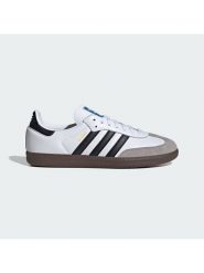 Adidas Skórzane sneakersy "Samba OG" w kolorze czarno-biało-szarym rozmiar: 40 2/3. Białe trampki Adidas, bez wzorów, z materiału, bez zapięcia. Za 502.76 zł.