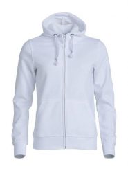 Clique Basic Hoody Full Zip Women – damska bluza z kapturem biała. Białe bluzy CLIQUE, xl, bez wzorów, z bawełny, z kapturem. Za 187.03 zł.