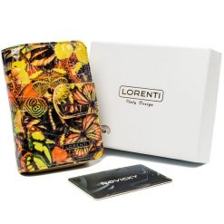Skórzany portfel damski w motyle Lorenti 76115-13 kolorowy. Portfele LORENTI, bez wzorów, ze skóry. Za 109.99 zł.