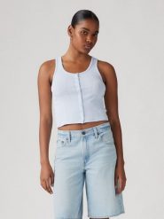 Levi's Top w kolorze błękitnym rozmiar: M. Niebieskie koszulki sportowe Levi's®, bez wzorów, bez ramiączek. Za 70.90 zł.
