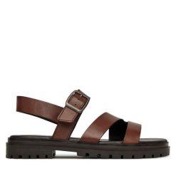Sandały G-Star Raw. Brązowe sandały G-Star Raw, bez wzorów, retro, bez obcasa, na płaskiej podeszwie, bez zapięcia. Za 259.99 zł.