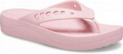 Japonki Dla Dorosłych Crocs Baya Platform Flip. Czarne klapki Crocs, bez wzorów, z materiału, bez obcasa. Za 139.99 zł.