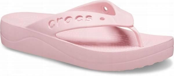 Japonki Dla Dorosłych Crocs Baya Platform Flip. Brązowe klapki Crocs, bez wzorów, z materiału, bez obcasa. Za 139.99 zł.