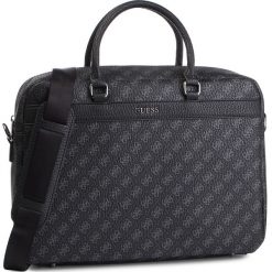 Torba na laptopa GUESS - City Logo HM6659 POL92 BLA. Czarne torby na laptopa Guess, z aplikacjami, ze skóry ekologicznej. W wyprzedaży za 369.00 zł.