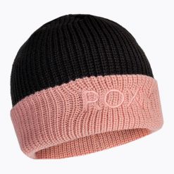 Czapka snowboardowa damska ROXY Freja. Fioletowe czapki Roxy, bez wzorów, z materiału. Za 116.10 zł.