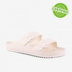 Klapki damskie Coqui. Brązowe klapki Coqui, bez wzorów, z materiału, bez obcasa. Za 125.99 zł.