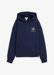 Bluza oversize z mieszanki bawełny. Niebieskie bluzy bonprix, bez wzorów, z bawełny, bez kaptura. Za 109.99 zł.