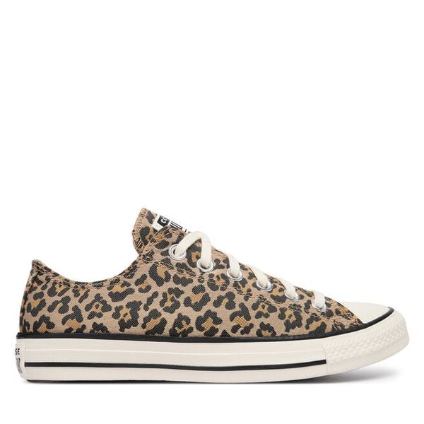 Trampki Converse. Brązowe trampki Converse, bez wzorów, bez zapięcia. Za 399.99 zł.