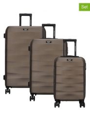 Beagles Walizki (3 szt.) w kolorze brązowym rozmiar: onesize. Brązowe walizki Beagles, bez wzorów. Za 434.99 zł.