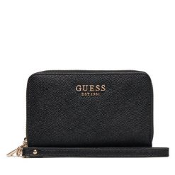 Duży Portfel Damski Guess. Czarne portfele Guess, z aplikacjami. Za 269.99 zł.