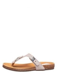 Scholl Skórzane japonki w kolorze szarym rozmiar: 40. Szare klapki Scholl, bez wzorów, z otwartym noskiem, bez obcasa. Za 130.50 zł.