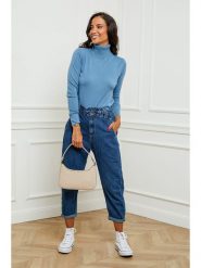 Soft Cashmere Golf w kolorze błękitnym rozmiar: 38/40. Niebieskie golfy Soft Cashmere, bez wzorów, z kaszmiru, bez ramiączek. Za 128.33 zł.