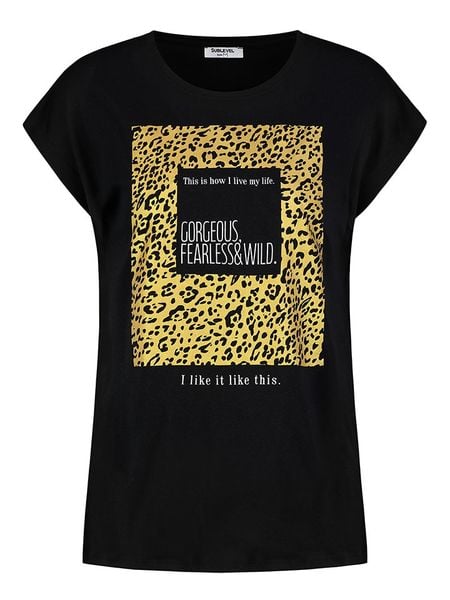 Sublevel Koszulka w kolorze czarnym rozmiar: S. Czarne bluzki Sublevel, s, bez wzorów, z bawełny, bez kołnierzyka, bez ramiączek. Za 52.42 zł.