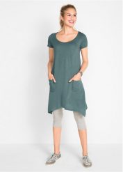 Krótka sukienka bawełniana z przędzy mieszankowej. Czarne sukienki bonprix, bez wzorów, z bawełny, bez kołnierzyka, bez ramiączek, mini. Za 72.99 zł.