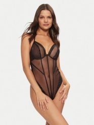 Hunkemöller Body Rianne 206184 Czarny. Czarne body Hunkemöller, bez wzorów, z syntetyku. Za 129.99 zł.