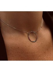 DI GIORGIO Srebrny naszyjnik z elementem ozdobnym - dł. 39 cm rozmiar: onesize. Szare naszyjniki DI GIORGIO, z cyrkonią, srebrne. Za 130.99 zł.