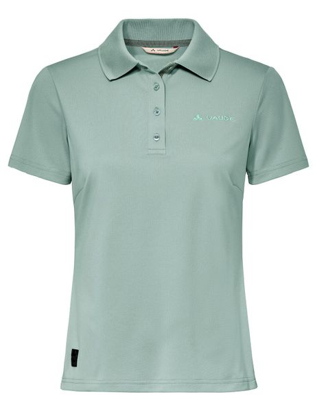 Koszulka polo damska Essential. Zielone koszulki polo Vaude, na lato, s, bez wzorów, z dzianiny, bez kołnierzyka, bez ramiączek. Za 259.00 zł.