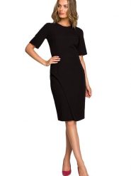 Stylove Sukienka w kolorze czarnym rozmiar: XXL. Czarne sukienki Stylove, na co dzień, xxl, bez wzorów, bez kołnierzyka, bez ramiączek, midi, proste. Za 246.95 zł.