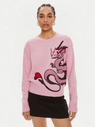 Pinko Sweter Calancola 102875 A1LM Różowy Regular Fit. Czerwone swetry Pinko, m, bez wzorów, z wełny, bez ramiączek. Za 659.99 zł.