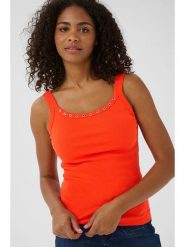 Kaffe Top w kolorze pomarańczowym rozmiar: XXL. Pomarańczowe topy Kaffe, xxl, bez wzorów, bez kołnierzyka, bez ramiączek. Za 56.99 zł.