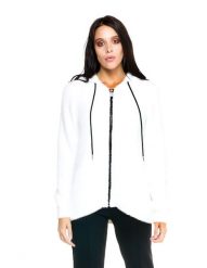 Damska bluza z kapturem Leone Leisure. Białe bluzy LEONE 1947 APPAREL, l, bez wzorów, z dzianiny, z kapturem. Za 189.41 zł.