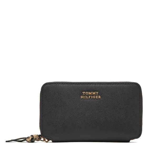 Portfel Tommy Hilfiger. Czarne portfele TOMMY HILFIGER, bez wzorów. Za 289.99 zł.