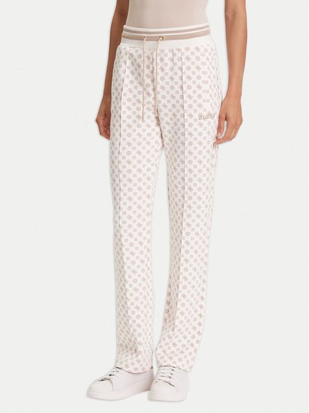 Guess Spodnie dresowe V5YB20 KB212 Écru Regular Fit. Spodnie dresowe Guess, xl, z aplikacjami, z dresówki. Za 259.99 zł.