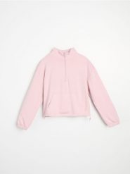 Miękka bluza z domieszką wiskozy - różowy. Czerwone bluzy Sinsay, l, bez wzorów, z wiskozy, bez kaptura. Za 59.99 zł.